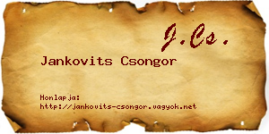 Jankovits Csongor névjegykártya