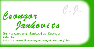 csongor jankovits business card